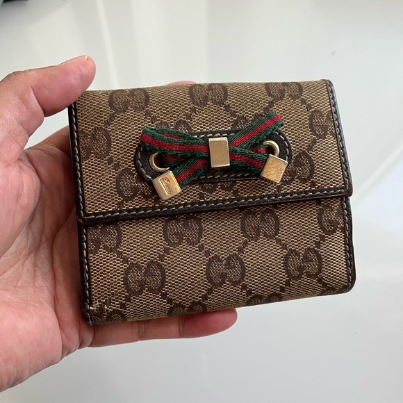 GUCCI MONOGRAM PRINCY COMPACT FRENCH FLAP WALLET - Picture 15 of 16